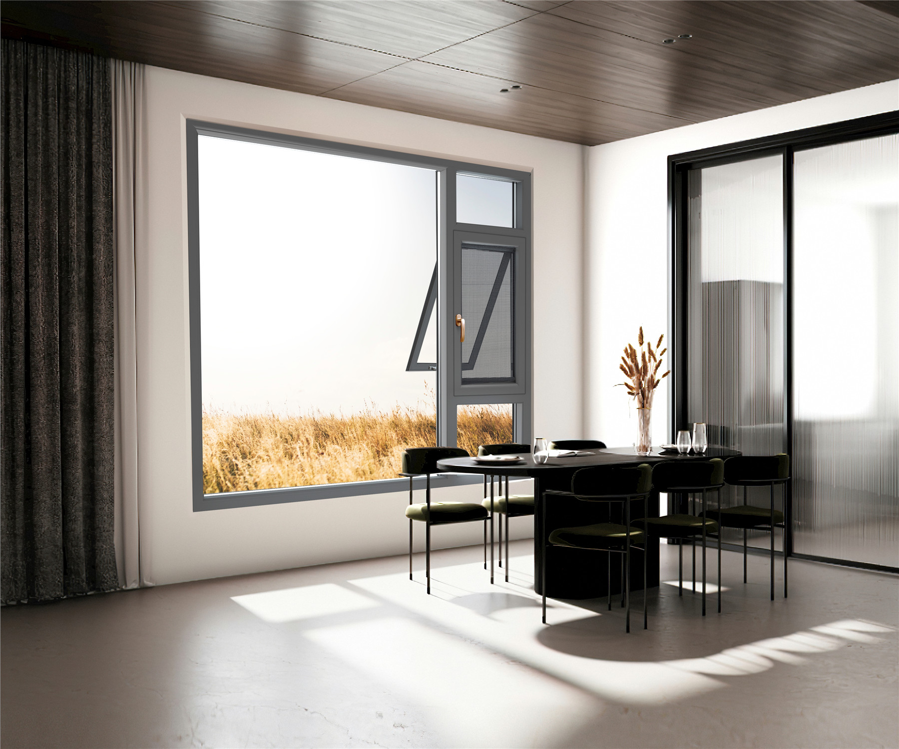 軒朗斯108斷橋窗紗一體